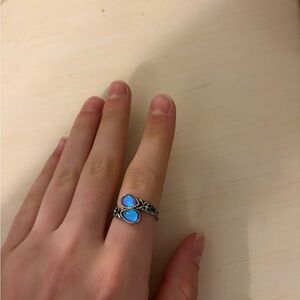 Blue Stone Silver Ring